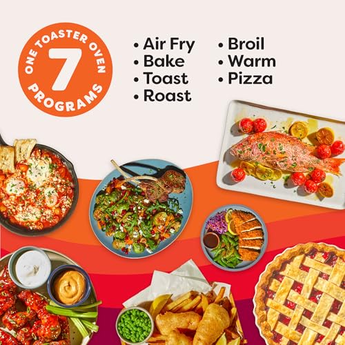Instant Pot 4-Slice InstantHeat 7-in-1 Air Fryer Toaster Oven, Air Fry, Bake, Toast, Roast, Broil, Warm, and Make Pizza