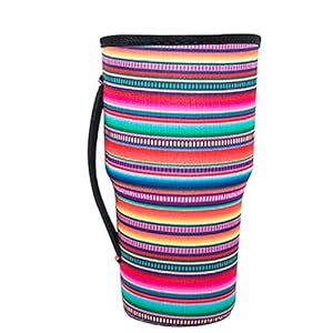 Zomer en winter isolatie beker isolatie mouw wasbare mode afdrukken waterfles set iced drank isolatie cover # h (Color…