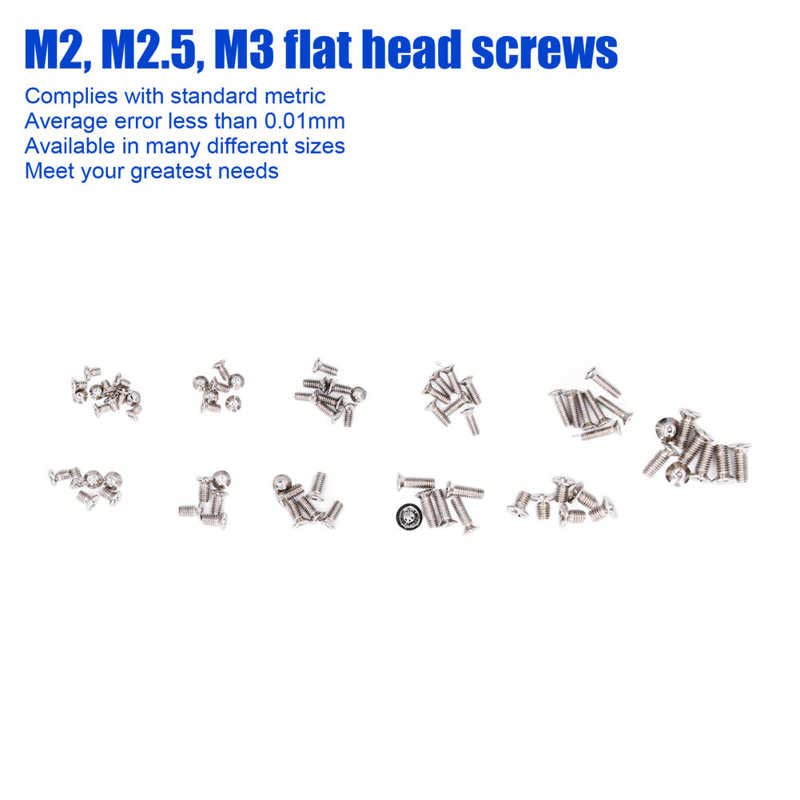 Computer Screws Set Computer Screw Flat Head Replacement M2 M2.5 M3 Non Deform for Laptop - (Length: Color1)