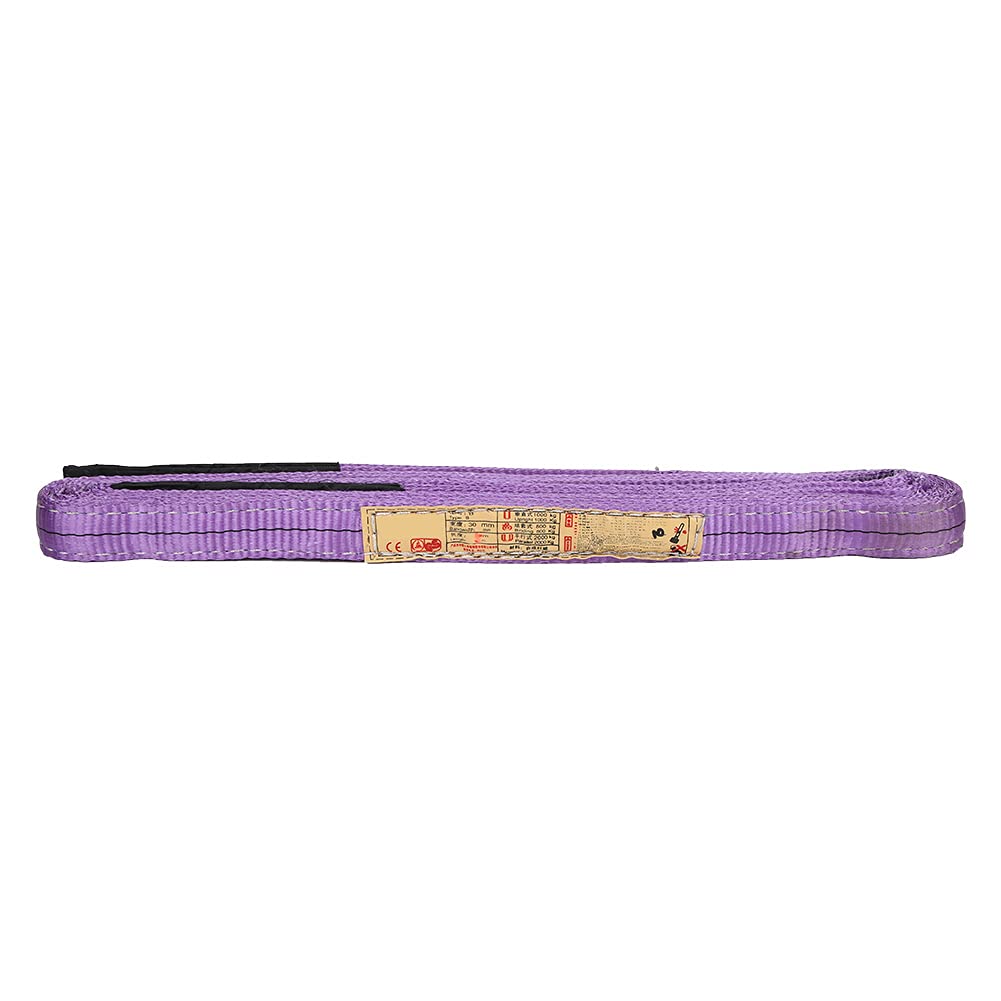 Lifting Sling Hoisting Strap, 5mx30mm Purple Polyester Lifting Sling Industrial Crane Hoisting Webbing for Furniture Appliances Machine