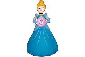Gemmy Airblown Disney's Christmas Princess Cinderella with Ornament Yard Decoration