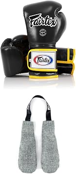قفازات الملاكمة Fairtex BGV9 مع إدخالات مزيل الروائح الكريهة | قفاز على الطراز المكسيكي للضاربين الأقوياء + ممتص للرائحة والرطوبة للملاكمة، الفنون القتالية المختلطة، المواي تاي | حزمة مثالية للعتاد النظيف والمتين
