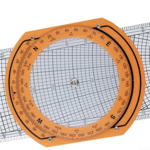 Regla de vuelo para entrenamiento de aviación, plástica naranja miniatura 2