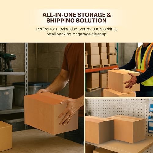 Image of BonKaso 5 Ply Corrugated Boxes for Packaging | 30 inchx19 inchx18 inch (Pack of 5) | Brown Cardboard Packing Boxes for Shipping, Moving & Storage | Large Carton Boxes for Courier & Goods Transportation