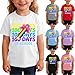 2-9 Kids 100 Days T-Shirt – Boys Girls Student Milestones Top, Colorful Pattern Breathable All-Day Comfort Tee