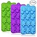 Dinosaur Chocolate Mold, YuCool 3 Pack Silicone Dinosaur Molds with 12-Cavity for Candy Chocolate Jelly, Ice Cube-Purple,Blue, Green