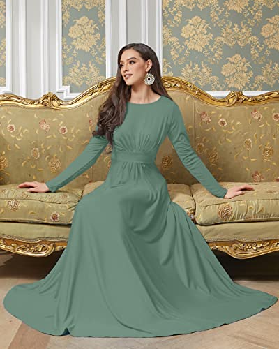 Image of KOH KOH Womens Long Sleeve Flowy Modest Elegant Evening Maxi Dress Gown