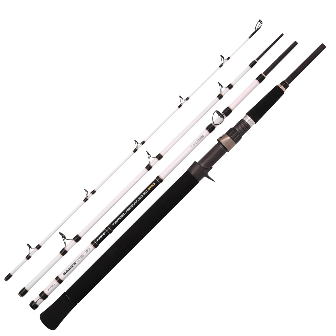 Spro Salty Beast Nano Heavy Jig Travel BC 240cm 250g - Meeresrute, Reiserute, Baitcasterrute, Spinnrute, Pilkrute, Salzwasserrute, Rute zum Hochseeangeln, Jigrute