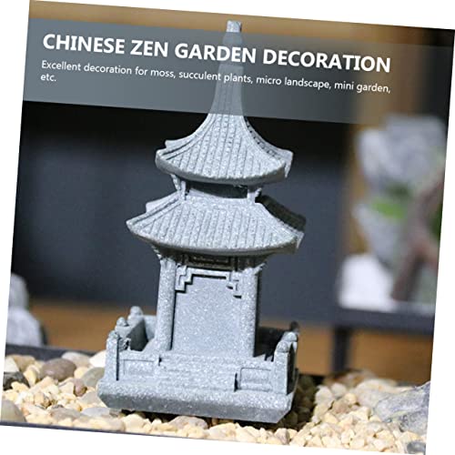 Accessoire de bonsaï à faire soi-même : lot de 3 pagodes miniatures zen - 3