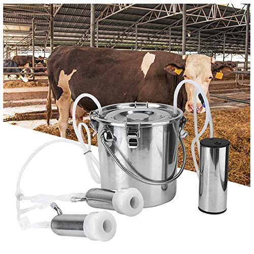Machine à traire les vaches en acier inoxydable avec double aspiration 5L - 2