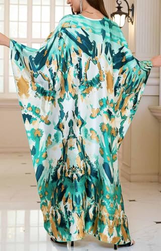 Orshoy Kaftan for Womens, Loose Bikini Cover Ups Dress, Summer Maxi Caftan Dressing Gown Bathing Suit Sarong Print 1 - Image 7