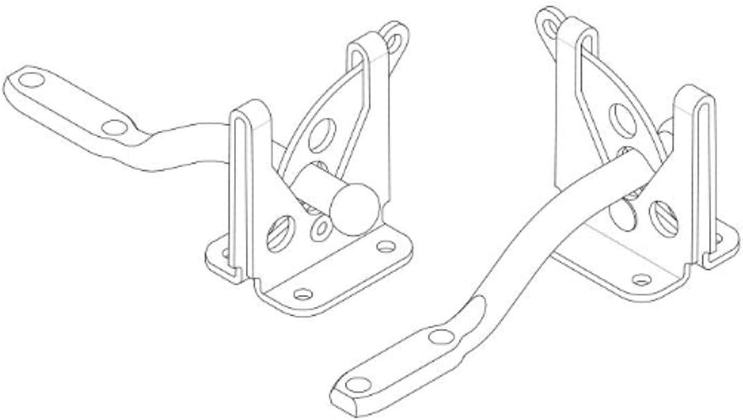 QCAA 304 Stainless Steel Self-Locking Gate Latch, 2-1/8", Made in Taiwan