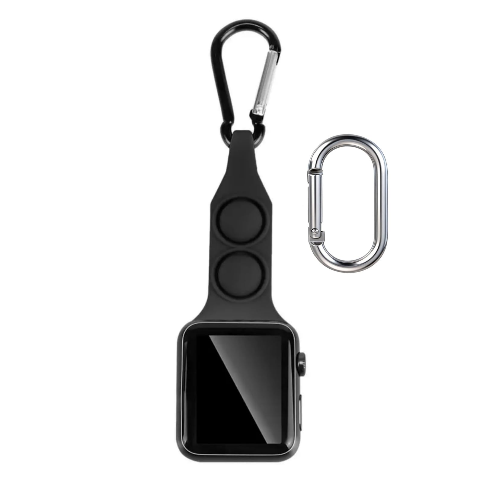 Outdoor Band Compatible with Apple Watch Necklace Fob Clip on Keychain Pendant Lanyard Carabiner Pocket Watch Case Adapter Holder Chain Badge Belt clip Arm Ankle Nurse Strap Iwatch Necklace Women Men