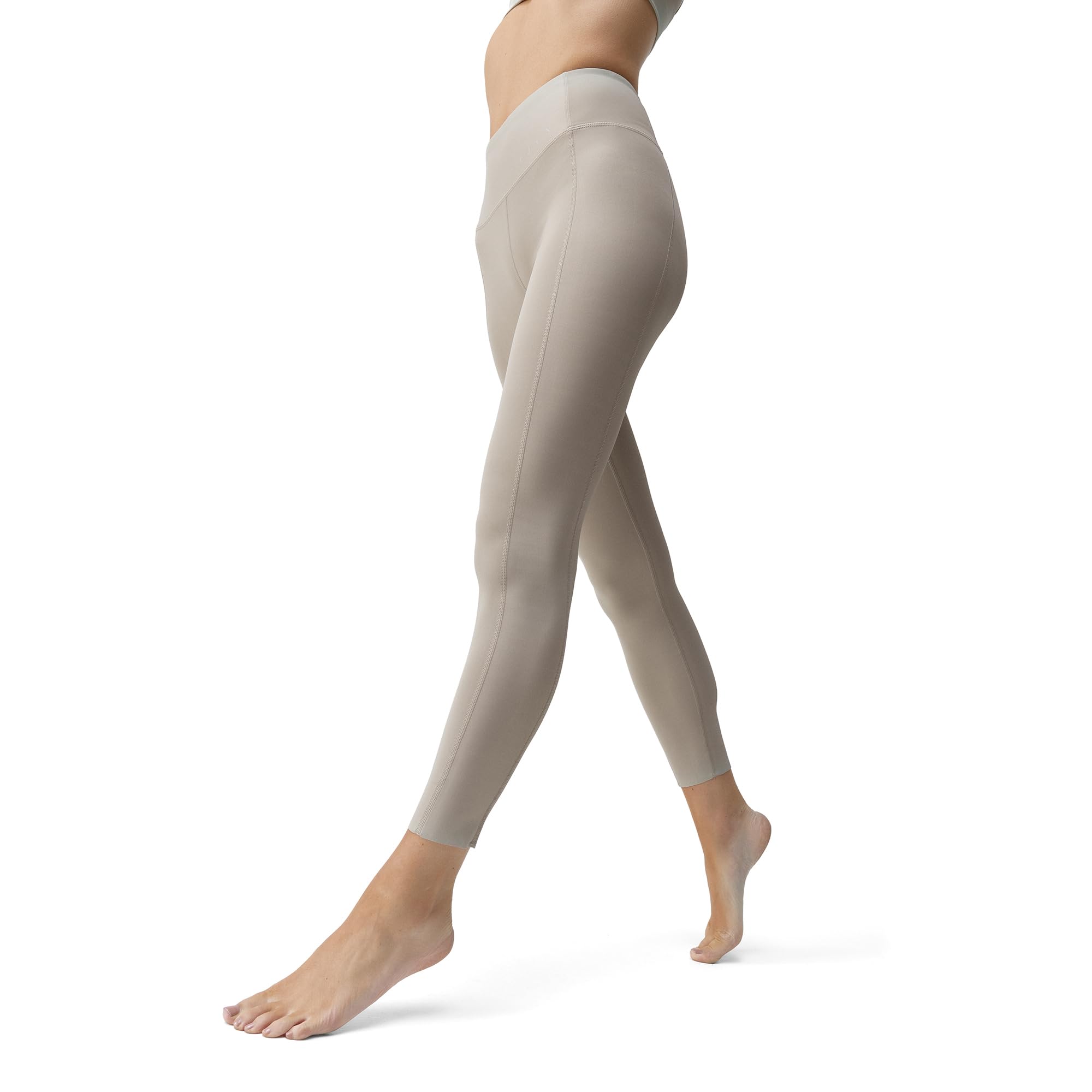 BORN Damskie Legginsy Maan Z Wysokim Stanem, Do Ćwiczeń, Biegania, Treningowe, Sportowe, 7/8 Z Wysokim Stanem