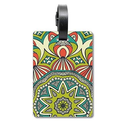 Étiquette valise motif imprimé vert, accessoire de signalisation robuste