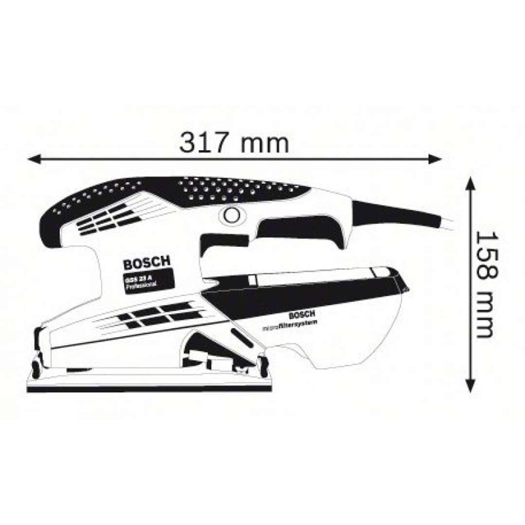 Bosch – Levigatrice orbitale 190 W gss23 a, 0601070400