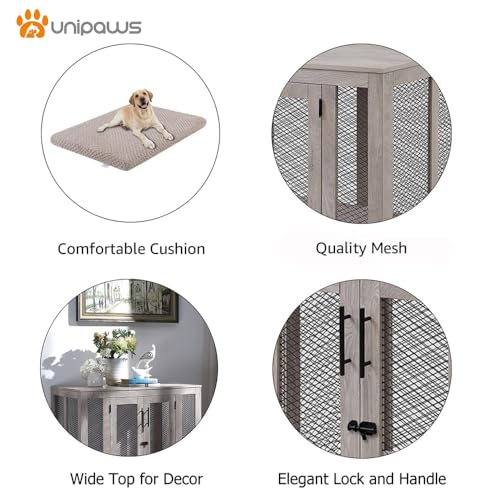 unipaws-Large-Dog-Crate-Furniture-Wooden-Dog-Kennel-for-Large-Breed-Indoor-Decorative-Wood-Dog-Cage-Inside-Side-End-Table-Crate-with-Tray-and-Dog-Bed-Dog-Enclosure-for-Dogs-Up-to-70-lbs - Cucciolini Doodles   unipaws-Large-Dog-Crate-Furniture-Wooden-Dog-Kennel-for-Large-Breed-Indoor-Decorative-Wood-Dog-Cage-Inside-Side-End-Table-Crate-with-Tray-and-Dog-Bed-Dog-Enclosure-for-Dogs-Up-to-70-lbs