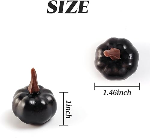 Miniatura 2 de TIHOOD 20 mini calabazas artificiales, decoración de calabazas de simulación de cosecha de otoño, decoración del hogar para Halloween, decoración de