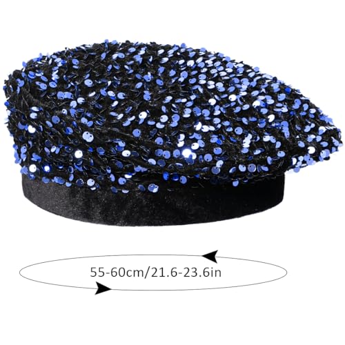Gorro Boina con Lentejuelas Brillantes para Mujer miniatura 7