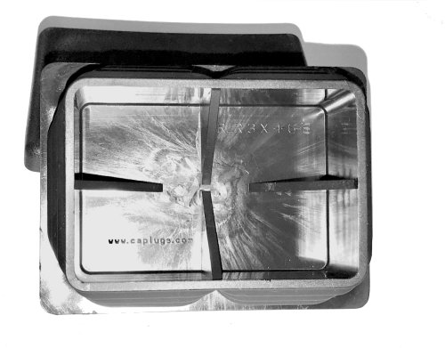 Image of Qty 1: CAPLUGS 4 inch X 3 inch OD, (for 6-8 Gauge) Rectangualr LDPE Plugs. (ID: L-3.6 inch-3.67 inch - W-2.6 inch-2.67 inch)) Plastic Tube Plug - Fencing Post - LAMP Post Glide Insert