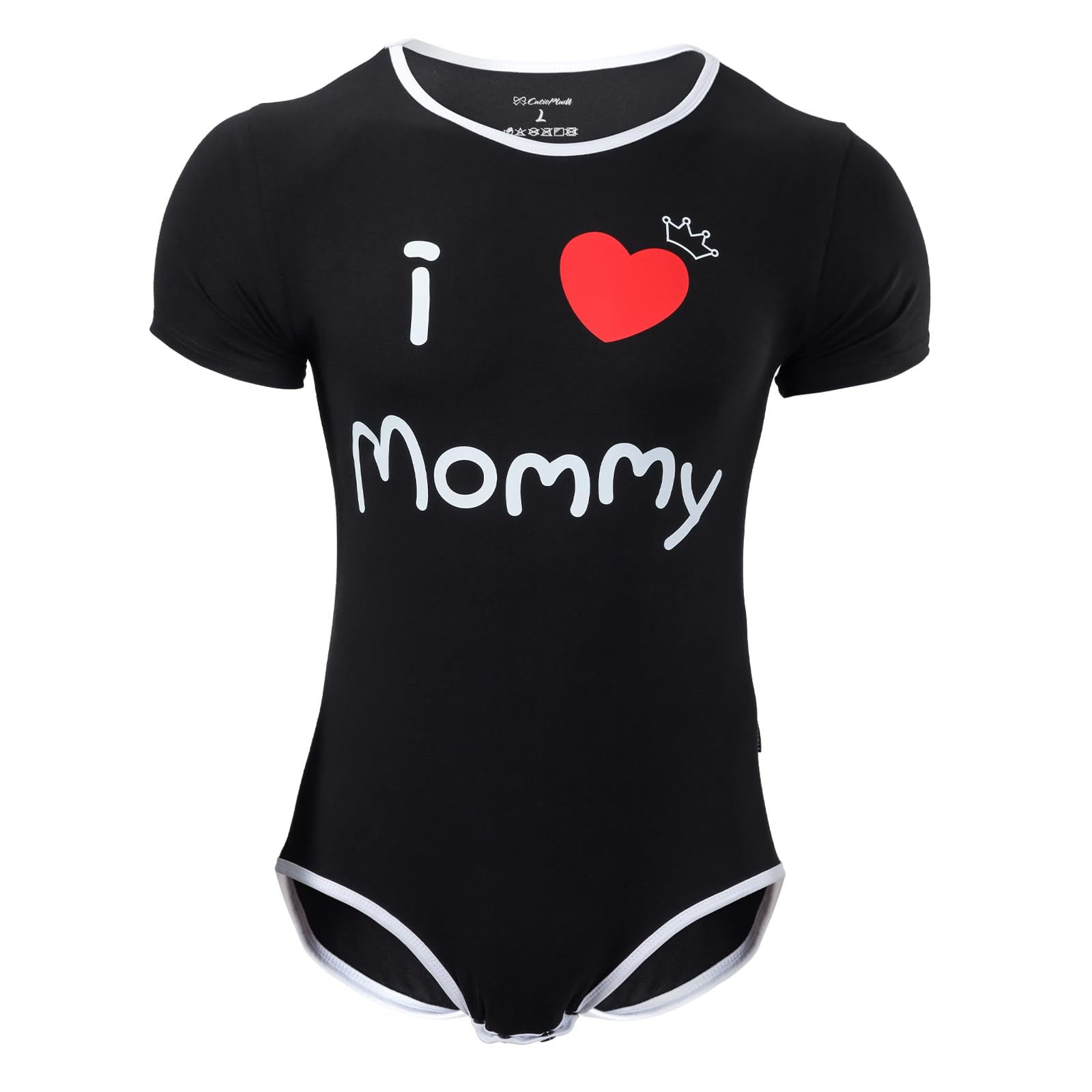 CutiePlusU Męskie bawełniane guziki w kroku, body dla dorosłych, śpioszki, dla mężczyzn z nadrukiem