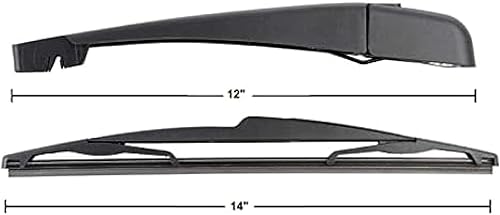 Miniatura 2 de WouND Juego de limpiaparabrisas trasero, compatible con Nissan Quest 2004-2009 para todas las estaciones, goma natural