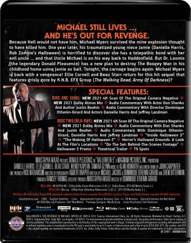 Image of HALLOWEEN 5 - The Revenge of Michael Myers: Collector's Edition [4K UHD]