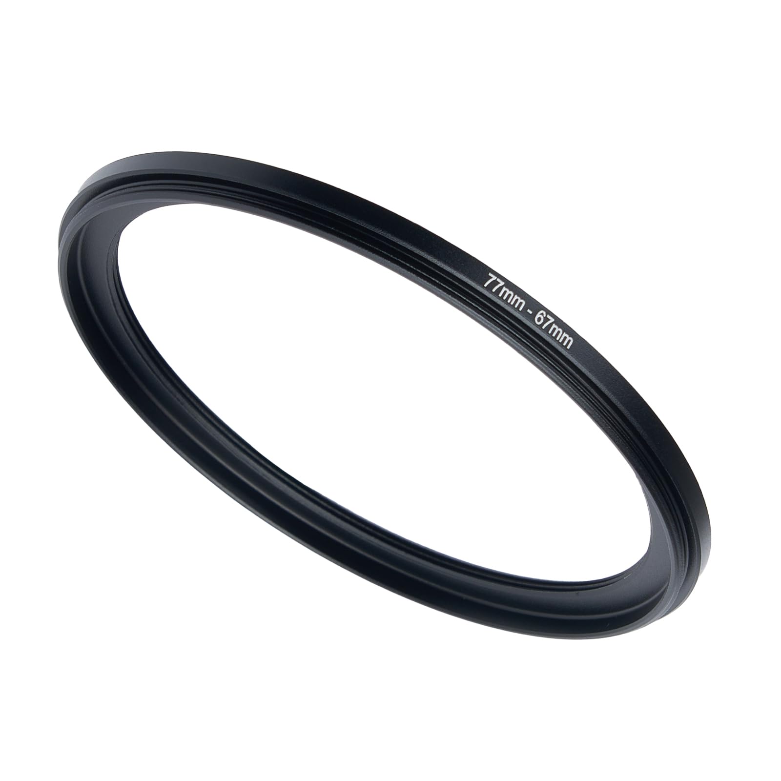 77mm to 67mm Step-up Adapter Rings Filter Adapter Black Metal Step Down Filter Ring Adapter Compatible with All Brand UV CPL ND Camera Lens Filter Stepping Rings(77mm-67mm)