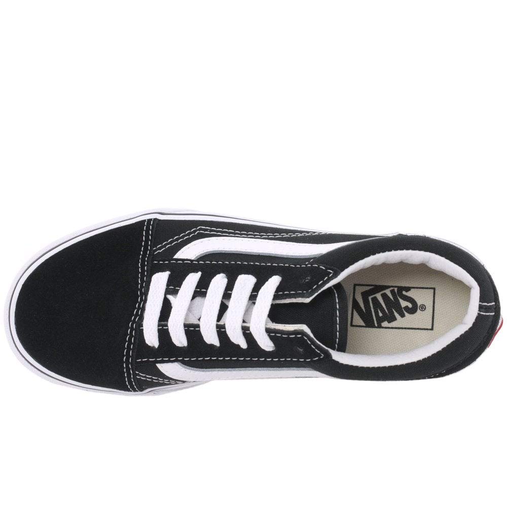 Vans Old Skool Piattaforma Ragazze Suede Lace Up Trainer Scarpe 33 EU Black Suede/True White