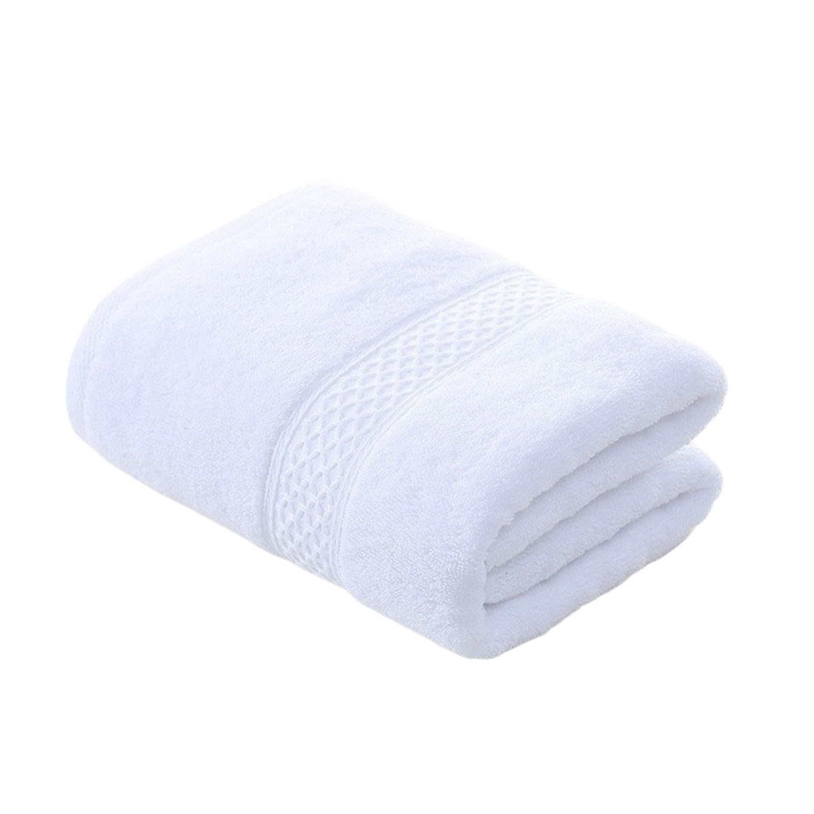FGUJSUR Bath Towel Luxury Hand Towel, Cotton, Soft And Highly Absorbent, Face For Bathroom, Hotel And Spa, Quick Dry(WHITE)