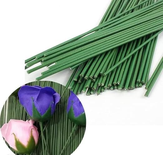 Green Coated Stem Wire for DIY Flower Making - Friendly Flower Making Materials and Flower Stick Essentials, Perfect for Craft Projects (Green Coated Steam Wire 50pcs)-image-41