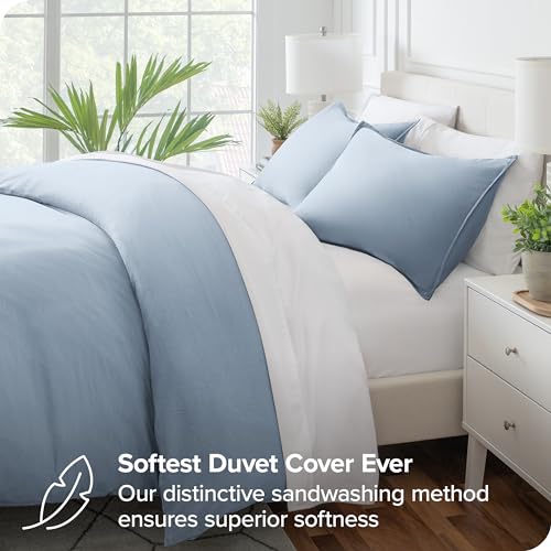 Bare Home Duvet Cover Set Single Size, Premium 1800 Ultra-Soft Duvet Cover Set, Lightweight, Cooling Duvet Cover - Image 4
