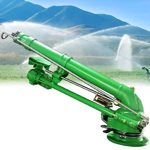Farm Irrigation Sprinkler,Heavy Duty Pulsating Sprinkler,360° Rotary Large-Area Watering Spray,Agricultural Turbine Vortex Rod Water Sprayer,for Garden, Lawns, Yards