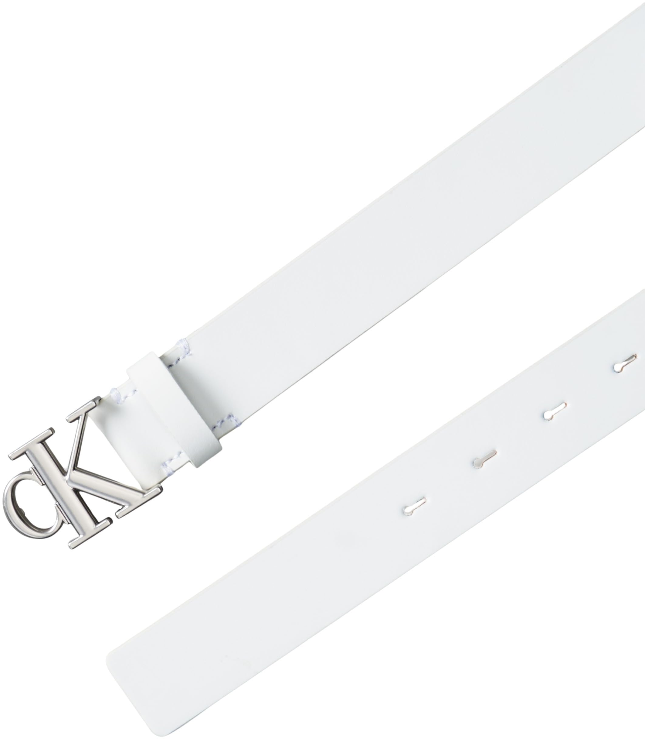 Calvin Klein Cinturón Mujer Monogram Plaque Buckle 3,0 cm Cinturón de piel