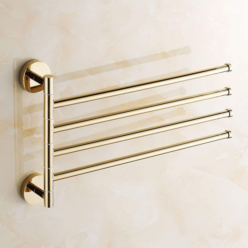 Porte-serviettes contre l'humidité : 4 tiges pivotantes pour sécher
