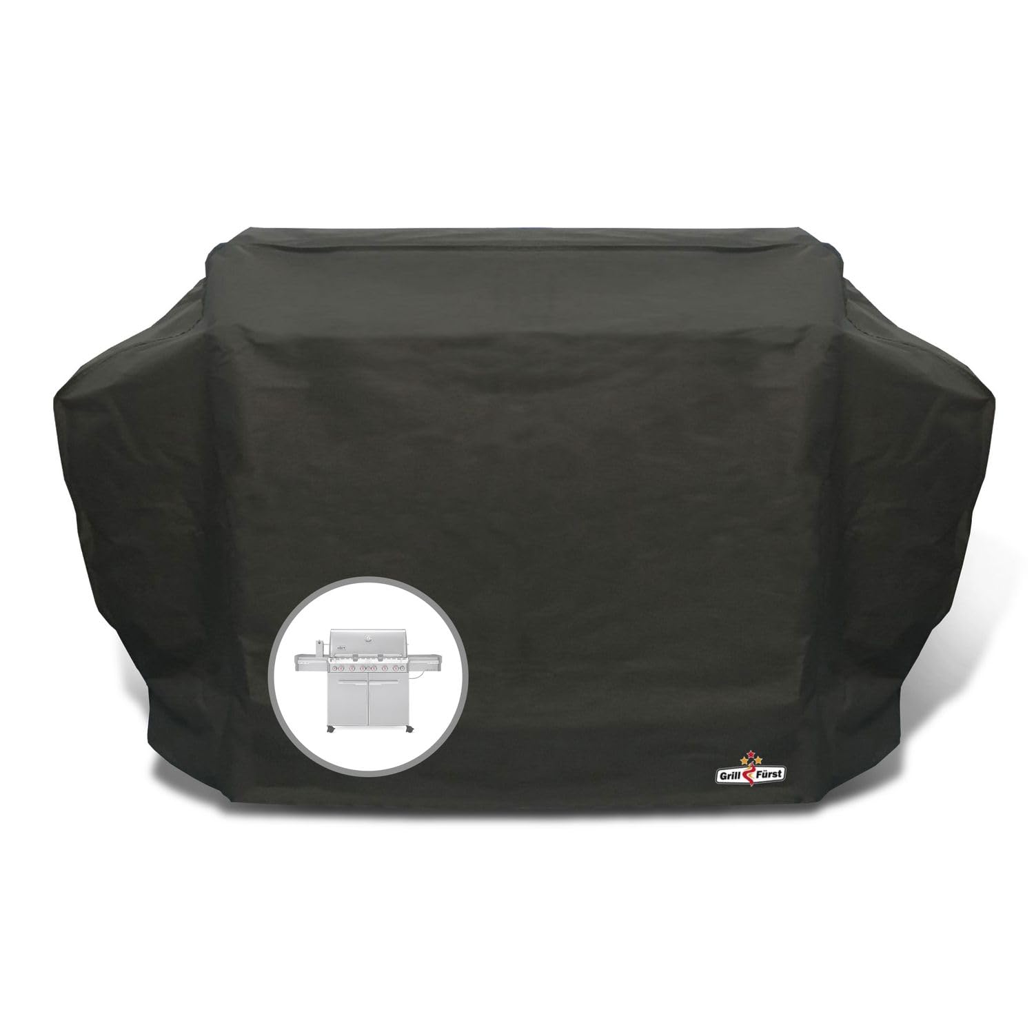 Grillfürst Grill Abdeckhaube - robuste Grill-Abdeckung 197 x 65 x 126 cm, wetterfest und wasserdicht, Abdeckung Gasgrill für Broil King Imperial 690, Napoleon Prestige PRO, Weber Summit 670 u.v.m.