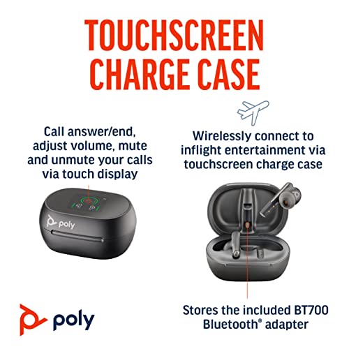 Poly Voyager Free 60+ UC True Wireless Earbuds (Plantronics) – Noise-Canceling Mics for Clear Calls – ANC – Smart Charge Case w/Touch Controls–Works w/iPhone,Android,PC/Mac,Zoom,Teams–Amazon Exclusive - Image 4