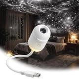 Portable Starry Night Light Projector with 12 Sliding Films – 360° Rotating USB Powered for Bedroom & Car Decor...