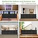 96 Inch Wide Reinforced Retractable Baby Gate with Support Rods, Extra Long Dog Gate Retractable Gate Outdoor Gates for Decks, Prevent Crawling Under Extra Long Baby Gates for Large Openings, Black