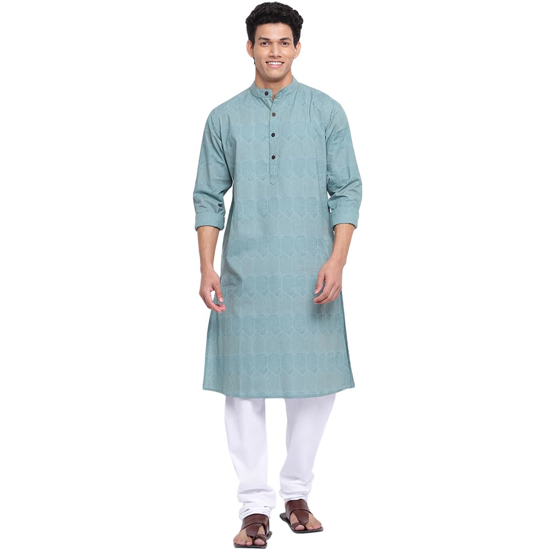 fabindia Men's Cotton Solid Slim Kurta-picture-20
