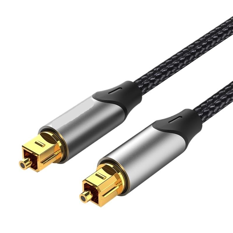 Digital Optical Audio Coaxial Cable 1m 2m 5m for Amplifiers Blu-ray P;S/4 Soundbar Fiber Cabl(PVC Cable Black,2m)