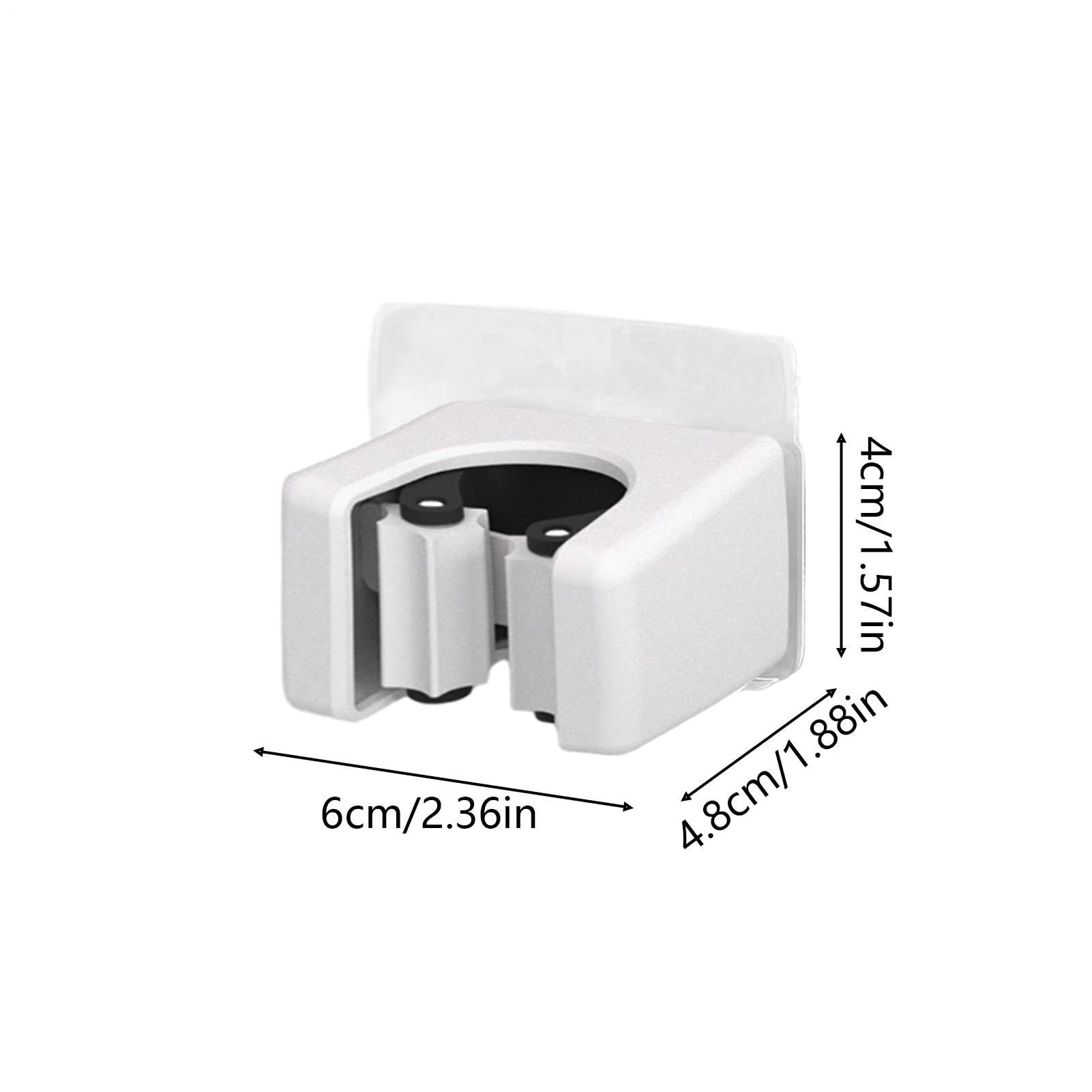 Soporte adhesivo para mopa - 2 piezas para ahorrar espacio, soporte de pared organizador para hogar, oficina, apartamento, RV, cocina, baño, garaje, laundry room, herramienta de almacenamiento
