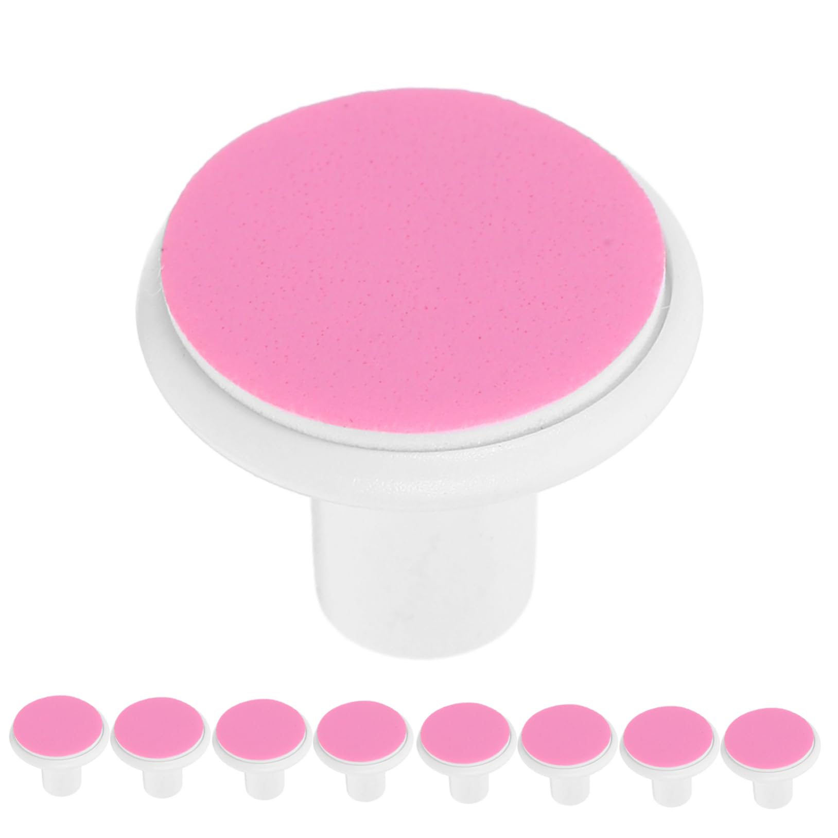 Healeved 10pcs Infant Nail Trimmer Grinding Pads Electric Baby Nail File Replacement Heads Nail Trimmer Accessories Replacement Parts for Baby Manicure Pink