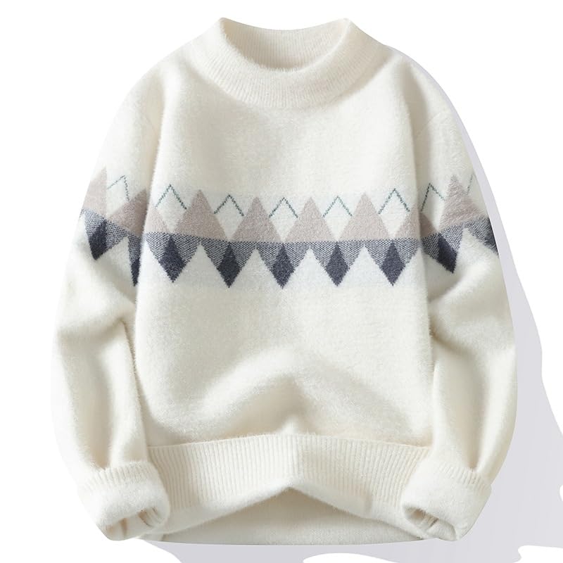 Men's Half-High Collar Knitted Sweater,Sweater for Winter3