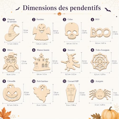 Lot de pendentifs d'halloween