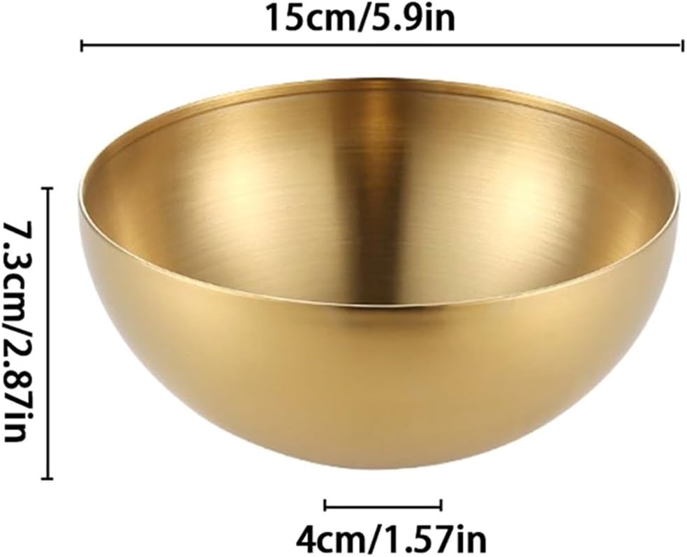 Stainless Steel Bowls Salad Soup Mixing Ramen Rice Kitchen Container Cereal Storage Bowl(D)