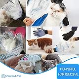 SSRIVER Haustier Fellpflegehandschuh - Sanfte Enthaarung und effiziente Massage für Hunde, Katzen und Pferde - Pet Mitt mit Bürsten für kurzes und langes Fell (1 Rechte Hand)