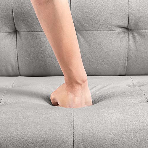 Image of ZINUS Benton Velvet Sofa Couch, Easy, Tool-Free Assembly, Grey Velvet