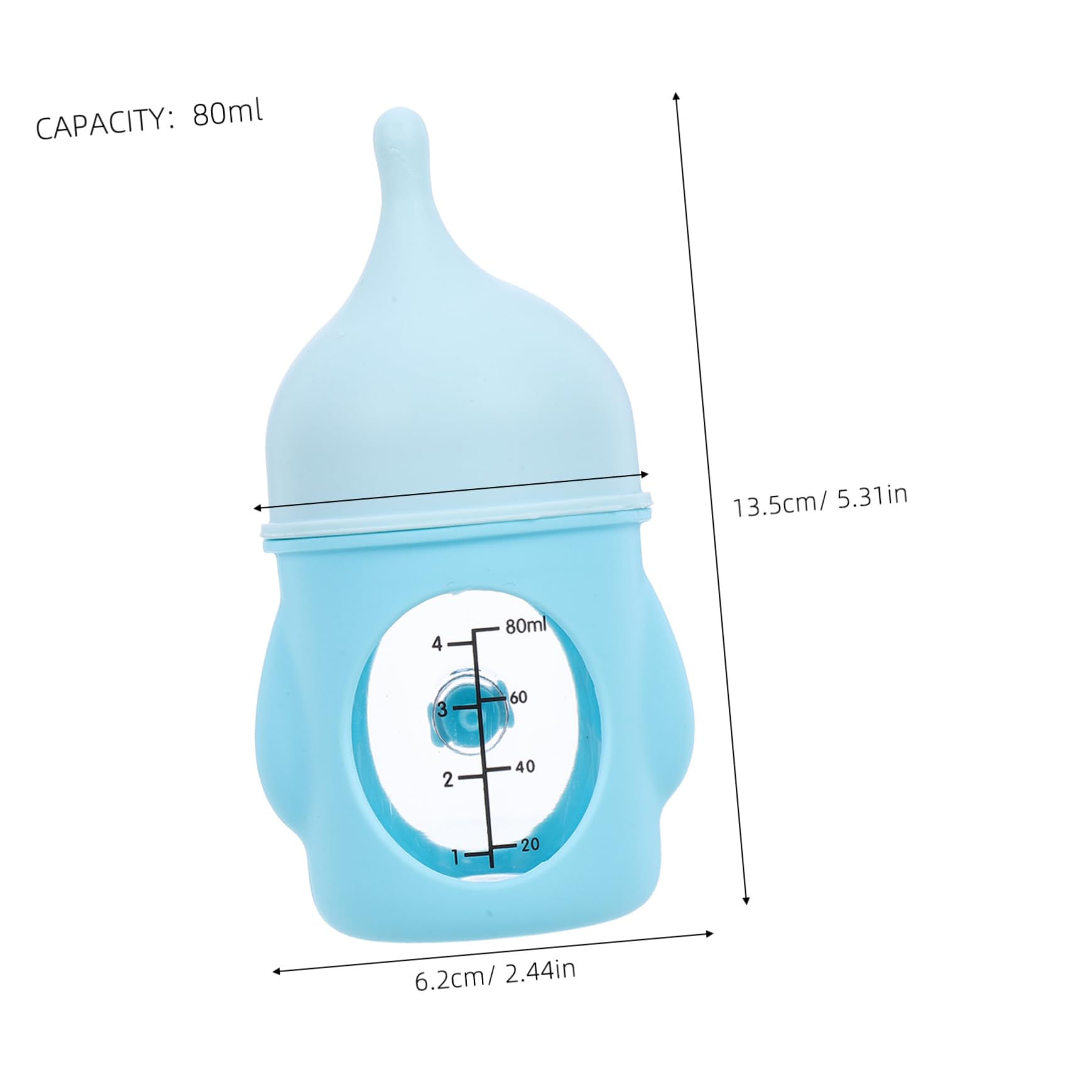 Hohopeti Pet Nursing Bottle: Newborn Kitten and Puppy Nursing Bottle Portable Mini Pet Feeder with Scale for Feeding and Hydration 20ml