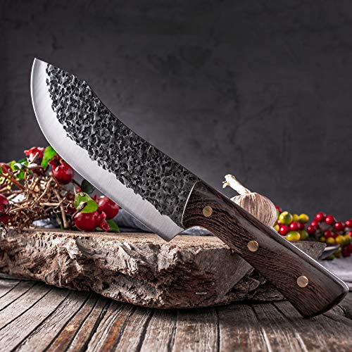 Boning Knife, Handmade Forged Boning Knife Stainless Steel Butcher Knives Slaughter Meat Pork Lamb Knife 5Cr15 Non-stick Blade Knife BY ZZYY